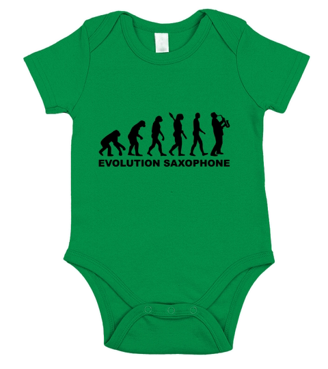 Evolution Saxophone TShirts  Mens TShirt Short Sleeve Baby One-Piece