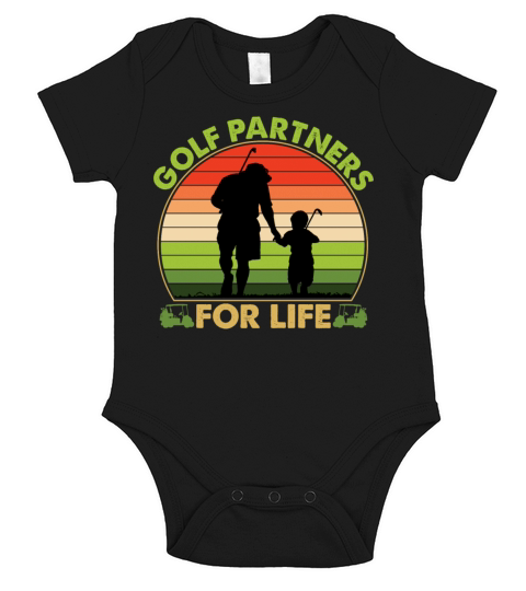 Golf Partners For Life Dad And Son Fathers Day Short Sleeve Baby One-Piece