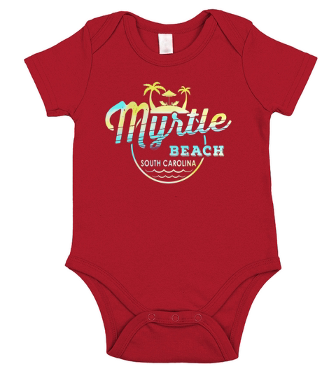 Myrtle South Carolina beach summer Short Sleeve Baby One-Piece