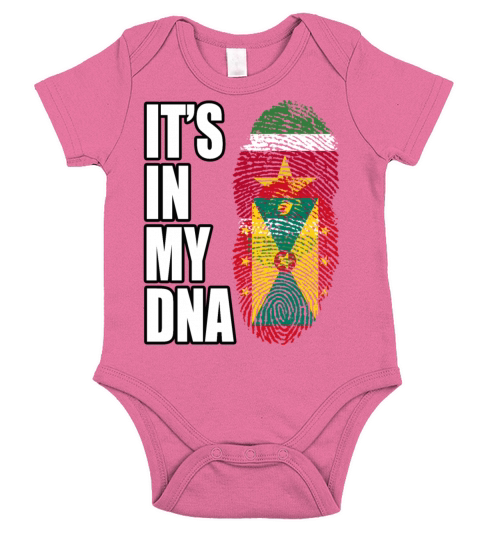 Surinamese And Grenadian Vintage Heritage DNA Flag Short Sleeve Baby One-Piece