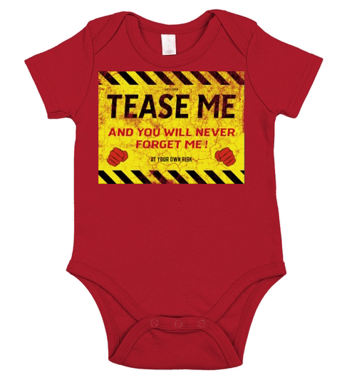 Tease Me And You Will Never Forget Me - Vintage Short Sleeve Baby One-Piece