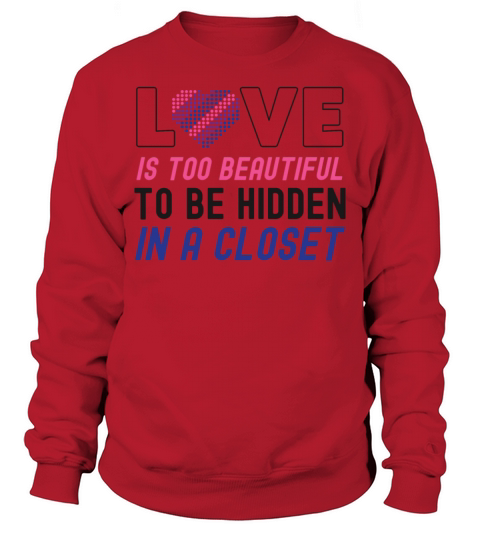 Bisexual Bi Pride Flag Heart Love Sweatshirt Unisex