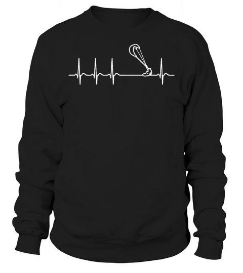 Heartbeat Kitesurfing Kiteboard Fun Gift Cool Sweatshirt Unisex