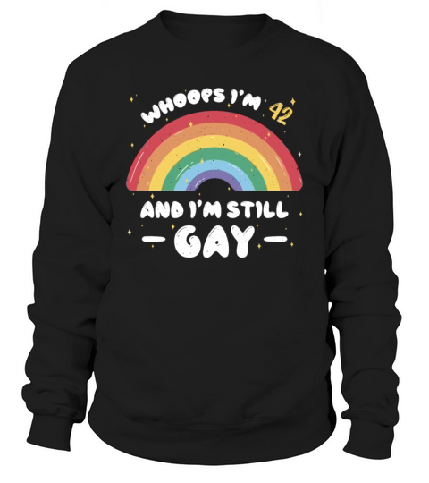 Rainbow Age 42 Years Gay Pride LGBT Pride Month Sweatshirt Unisex