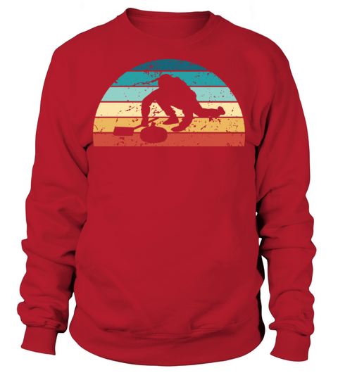 Retro Curling Sunset Vintage sports Sunrise Sweatshirt Unisex