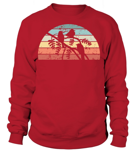 Retro Ornithology Sunset Vintage bird Sunrise Sweatshirt Unisex