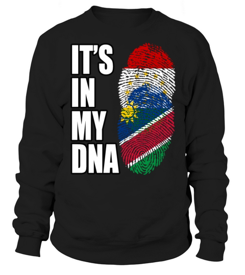Tajikistani And Namibian Vintage Heritage DNA Flag Sweatshirt Unisex