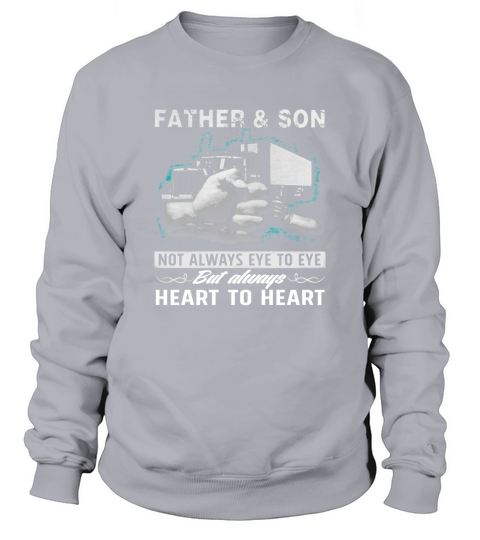 Trucker Dad And Son Frontside Sweatshirt Unisex