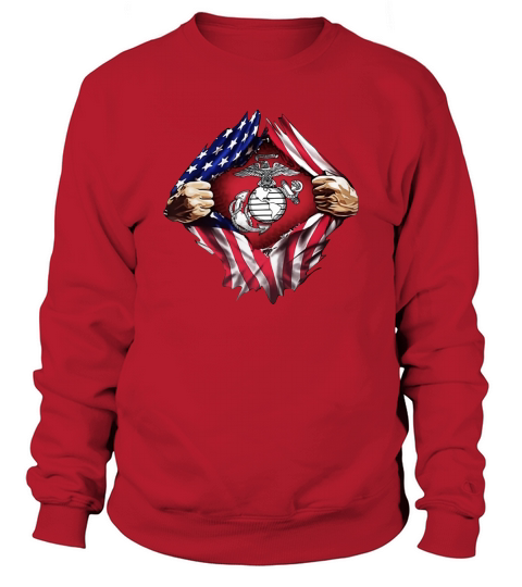 United States Marine Corps American flag shirt Sweatshirt Unisex