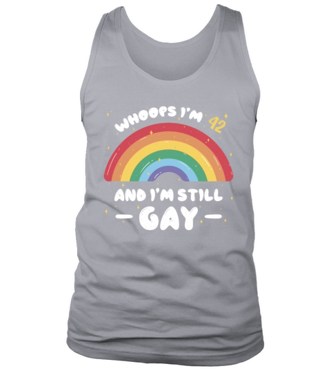 Rainbow Age 42 Years Gay Pride LGBT Pride Month Tank Top Unisex