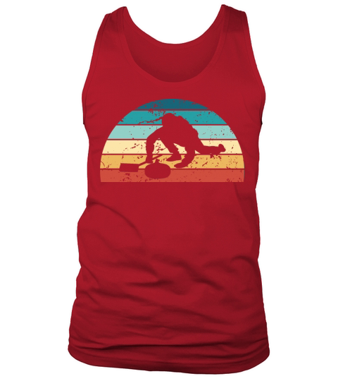 Retro Curling Sunset Vintage sports Sunrise Tank Top Unisex