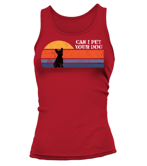 Can I Pet Your Dog Retro Sunset Fur Dog Lover Tank top Woman