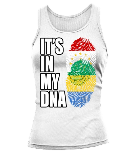 Tajikistani And Gabonese Vintage Heritage DNA Flag Tank top Woman
