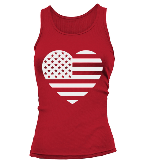 USA Heart Flag Independence Day Tank top Woman