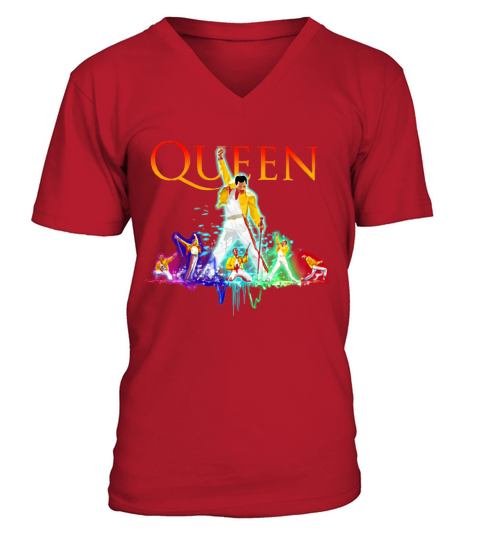 Color Queen Freddie Mercury shirt V-Neck T-shirt