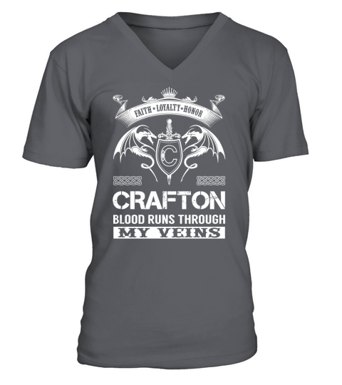 CRAFTON Last Name, Surname Tshirt V-Neck T-shirt