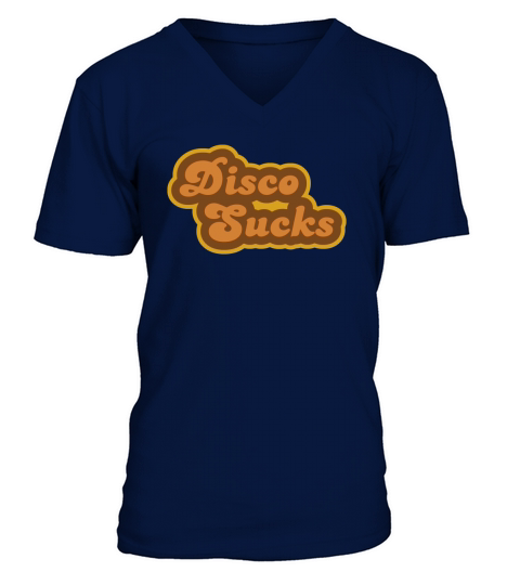 Disco Sucks - Retro 70er Jahre - Logo V-Neck T-shirt