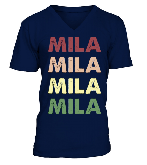 Mila Shirt - Funny Vintage Personalized Mila V-Neck T-shirt