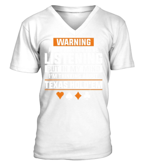 Poker Cards Vintage Warning I Just V-Neck T-shirt