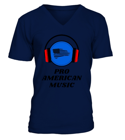 Pro American Music Design V-Neck T-shirt