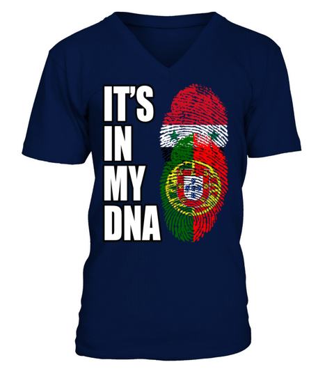 Syrian And Portuguese Vintage Heritage DNA Flag V-Neck T-shirt