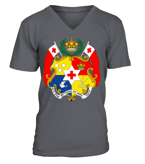 Tonga Coat Of Arms T Shirt National Tongan Emblem tee V-Neck T-shirt