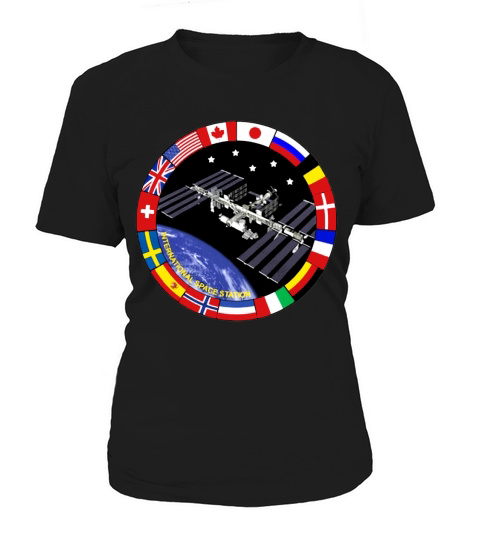 International Space Station T-Shirt NASA ISS Flag Logo Women's T-Shirt