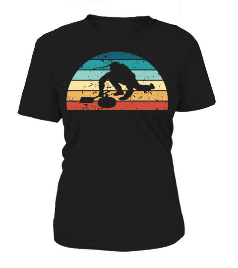 Retro Curling Sunset Vintage sports Sunrise Women's T-Shirt