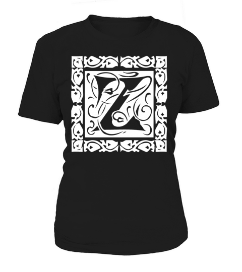 Z Capital Letter Initial Monogram Alphabet Name Women's T-Shirt