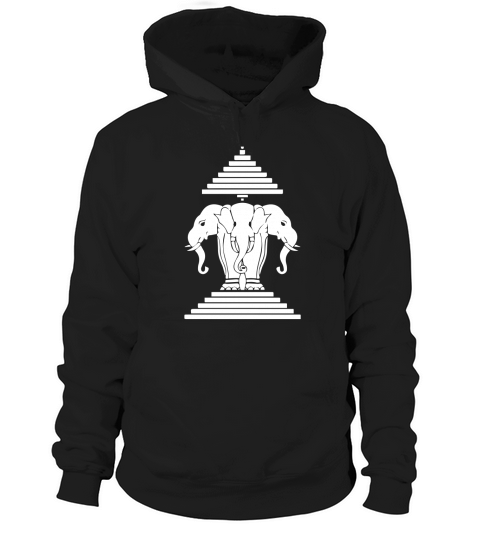 Laos Three Headed Elephant Hoodie Unisex