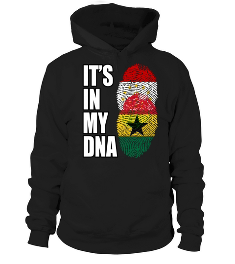 Tajikistani And Ghanaian Vintage Heritage DNA Flag Hoodie Unisex