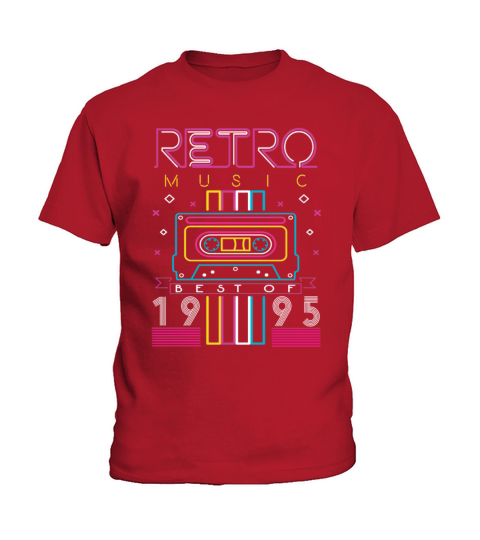 Best Of 1995 Retro Cassette Vintage Birthday Kids T-Shirt