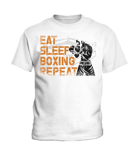 Boxing Vintage Eat Sleep Boxing Kids T-Shirt