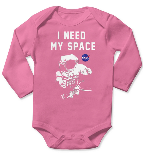 NASA I Need My Space Faded Astronaut TShirt Long Sleeve Baby One-Piece