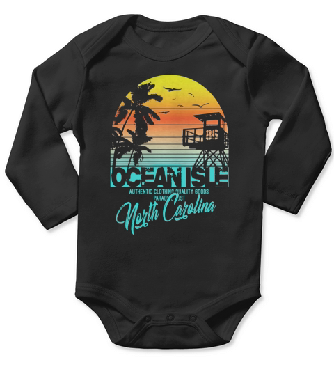 ocean isle North Carolina beach shirt Long Sleeve Baby One-Piece