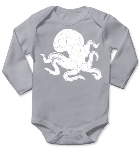 Octopus Sea Person Gift Long Sleeve Baby One-Piece