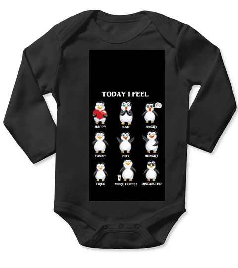 Penguin Today I Feel - iPhone 8 Plus Case Long Sleeve Baby One-Piece