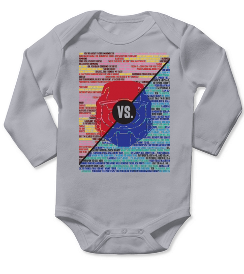 Red Vs Blue Long Sleeve Baby One-Piece