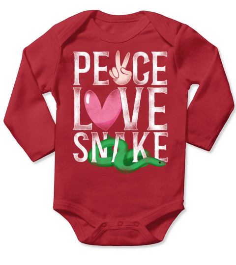 Snake Serpent Girl Vintage Peace Long Sleeve Baby One-Piece