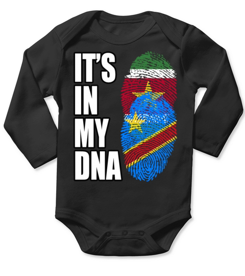Surinamese And Congolese Republic Vintage Heritage Long Sleeve Baby One-Piece