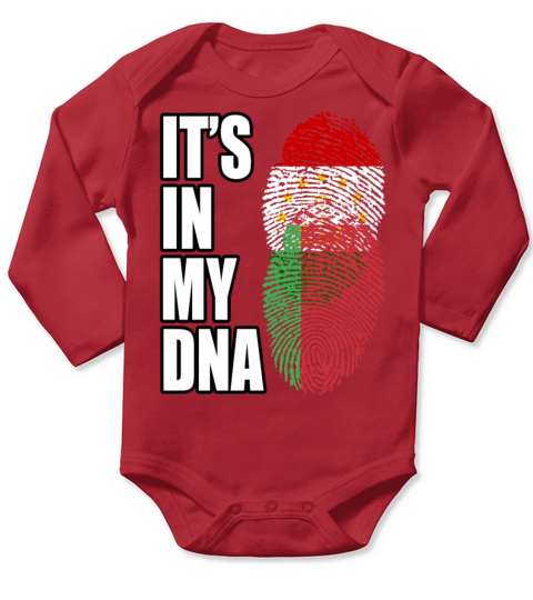 Tajikistani And Belarusian Vintage Heritage DNA Fl Long Sleeve Baby One-Piece