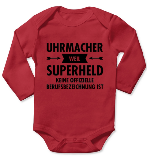Uhrmacher - Superheld Long Sleeve Baby One-Piece