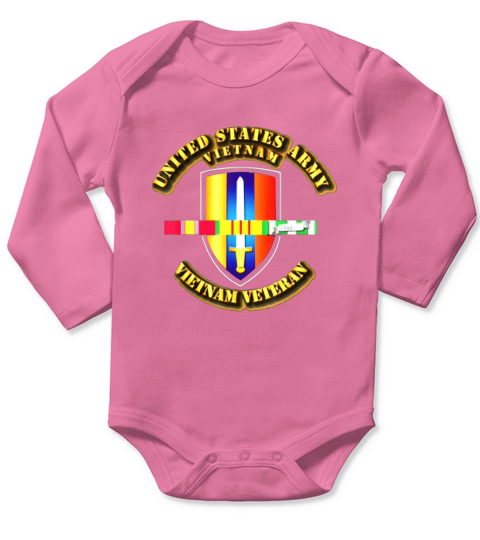 Us Army Vietnam Veteran shirt Long Sleeve Baby One-Piece
