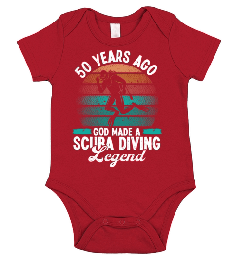 50 Year Old Scuba Diving Legend 50th Scuba Diver Short Sleeve Baby One-Piece