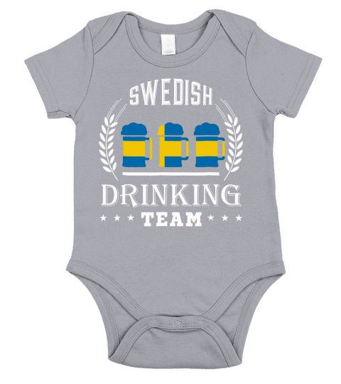 Beer Swedish Drinking Team Casual Sweden Flag shirt Short Sleeve Baby One-Piece