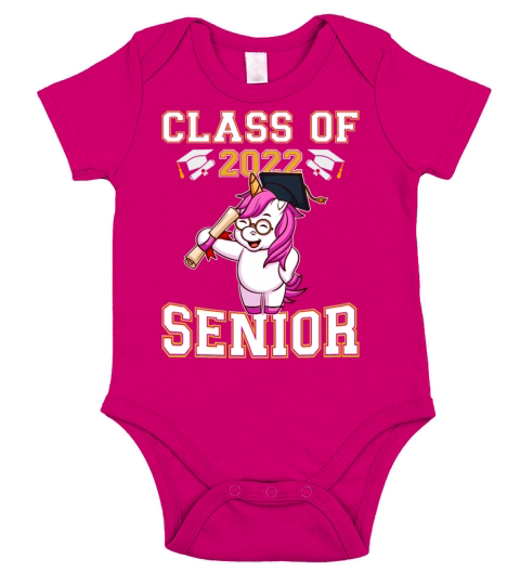 Class Of 2022 Senior Graduate Funny Graduation Short Sleeve Baby One-Piece