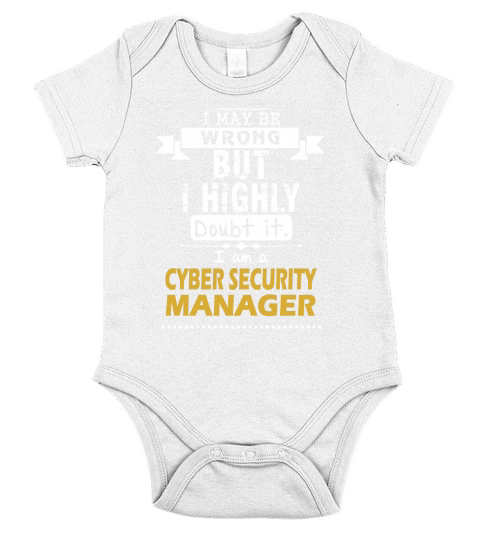 CYBER SECURITY MANAGER Dout It Short Sleeve Baby One-Piece