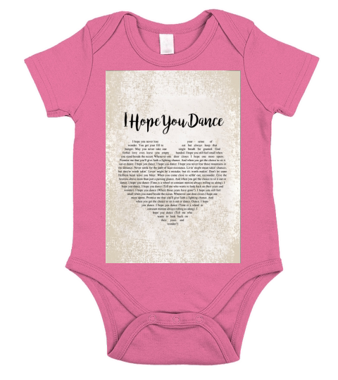 i  hope you dance Short Sleeve Baby One-Piece