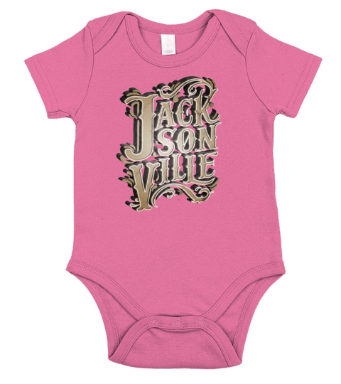 Jacksonville Florida Vintage Handlettering Short Sleeve Baby One-Piece