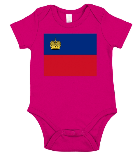 Liechtenstein Flag Short Sleeve Baby One-Piece